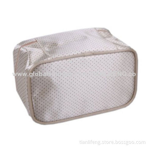 Lovely dot hand carry makeup bag for ladies